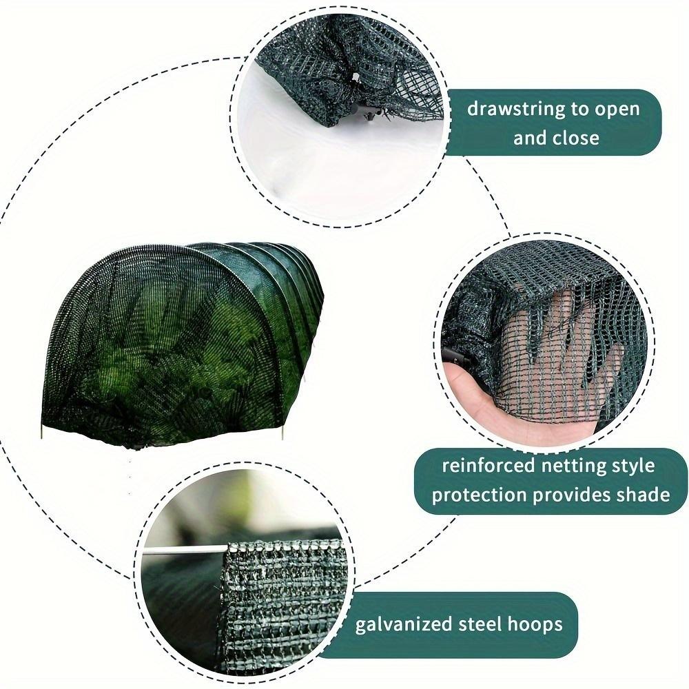 10ft Durable Garden Tunnel Netting - Breathable & Water-Permeable Mesh Cover for Greenhouse, Patio & Vegetation Protection