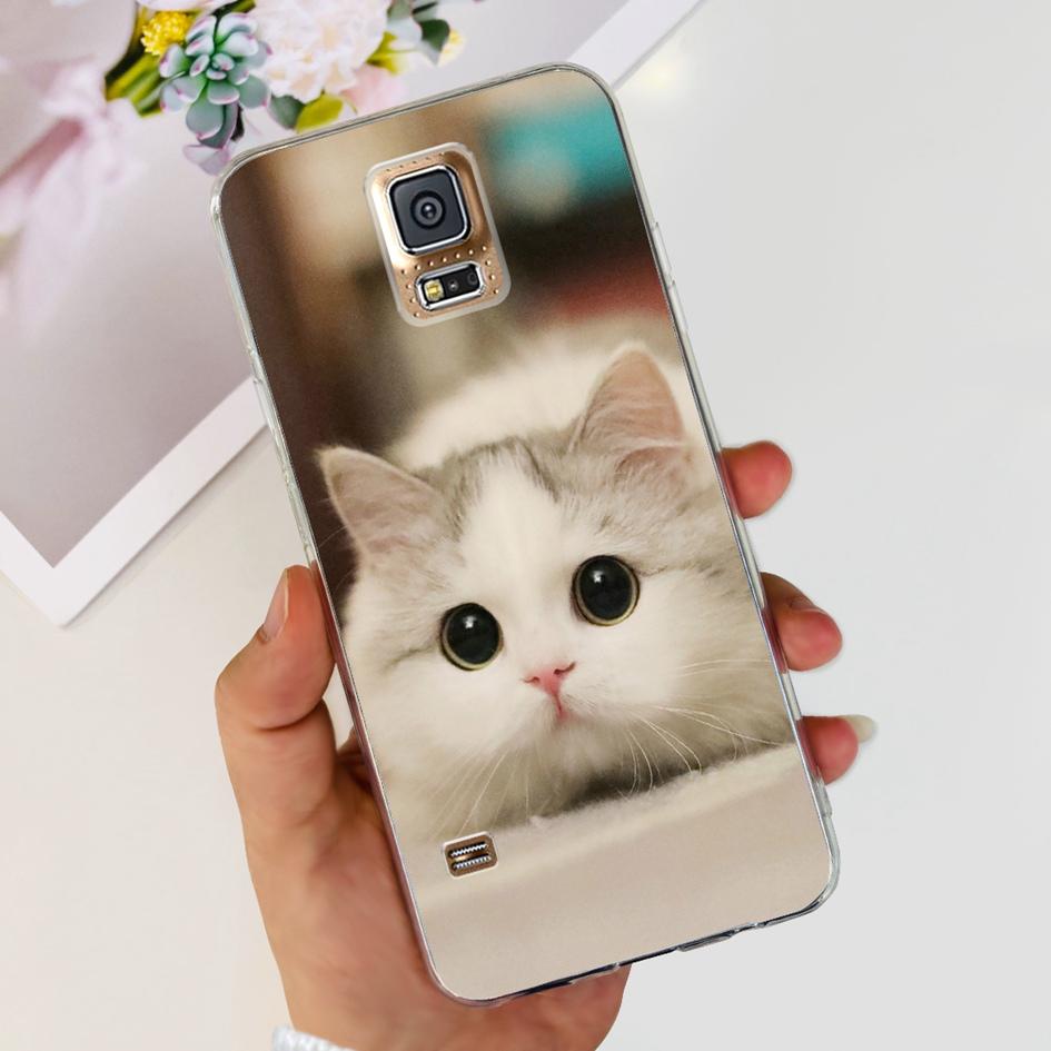 For Samsung S5 Case Cute Cartoon Soft Silicone Phone Back Cover For Samsung Galaxy S5 S 5 i9600 TPU Bumper on Galaxy S5 Neo Capa