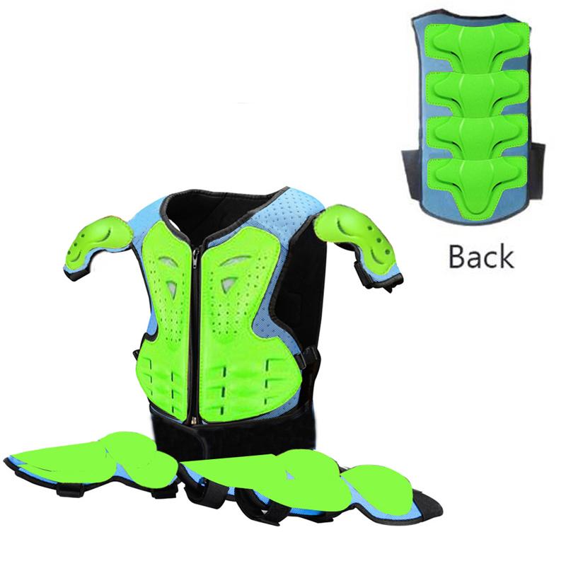 Youth Children Motocross Body Protective gear Vest armor ATV Dirt Bike suits Chest Spine Knee Elbow Guard Sports Equipment