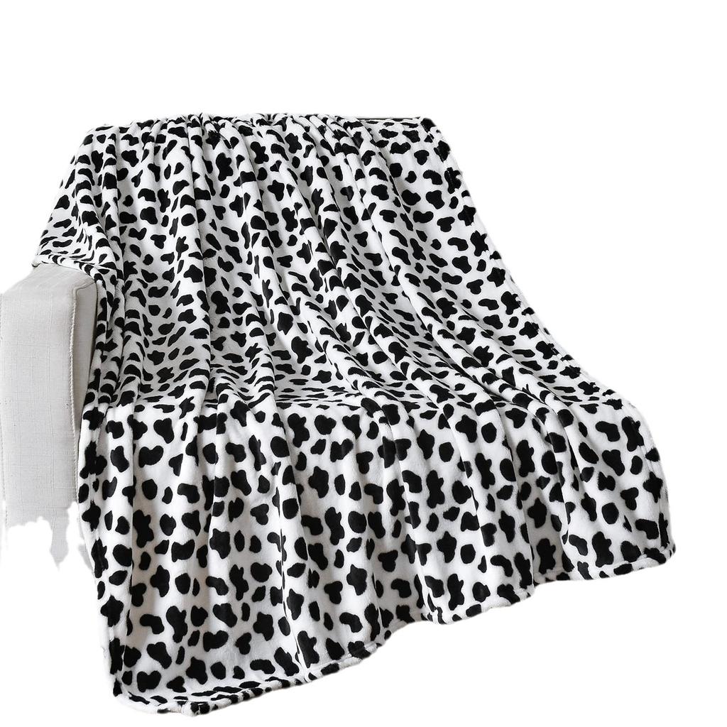 Cow Spotted Case Blanket Soft Comfortable Flannel Warm Blanket Birthday Holiday Gift Blanket