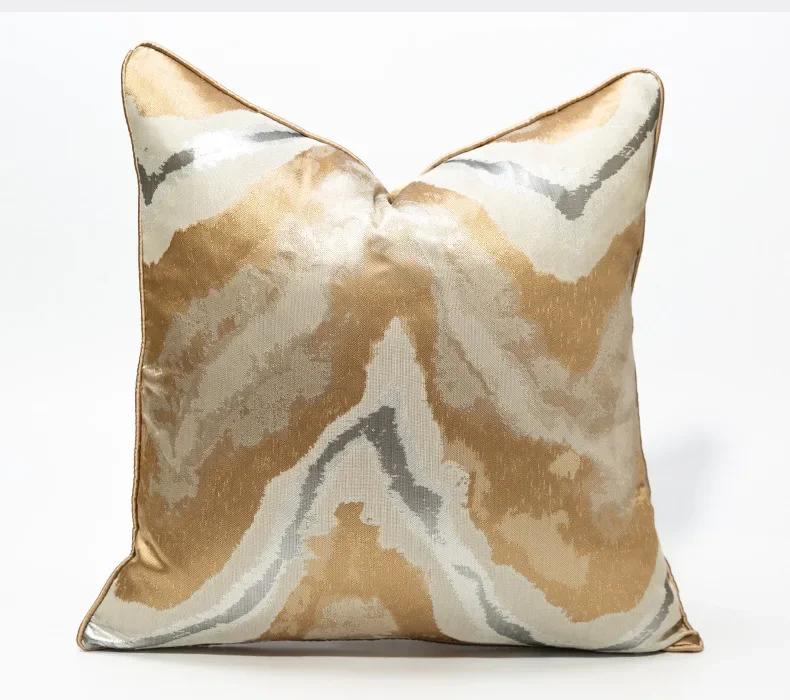 Серый современный светлый роскошный чехол для подушки 30*50 45x45 50см 60 Высококачественный чехол для подушки Жаккардовая наволочка для кровати, дивана, домашнего декора