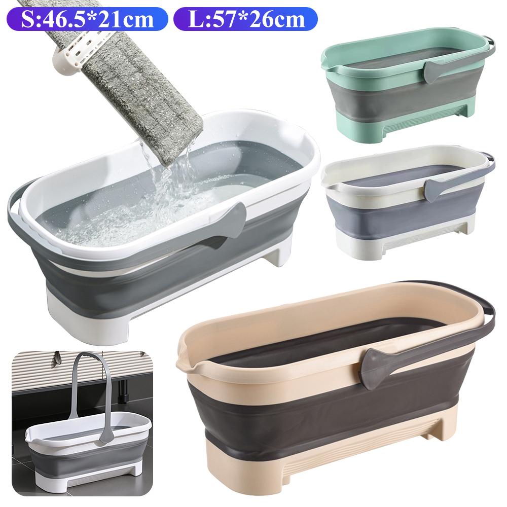 Large Capacity Folding Mop Bucket Multifunctional Collapsible Bucket Portable Car Wash Fishing Camping Cleaning Household Items