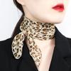 Women's Leopard Print Small Square Scarf: Trendy Best-seller Versatile As Neck-protective Decor Scarf Sun-protective for Fall Winter Thin Gauze Scarf