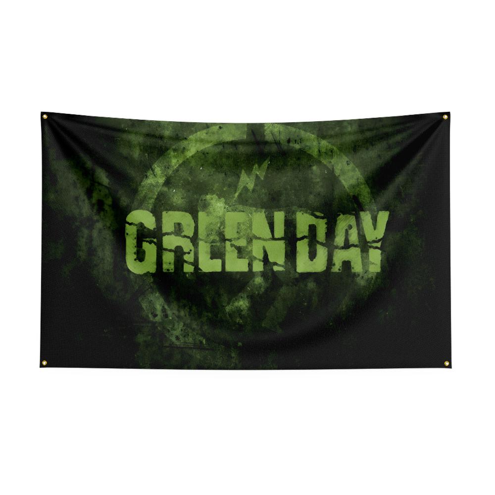 Ggreen Day Flag Rock Music Band Banner   Hd Printing Tapestry Exhibition Music Band Fans Garage Decor