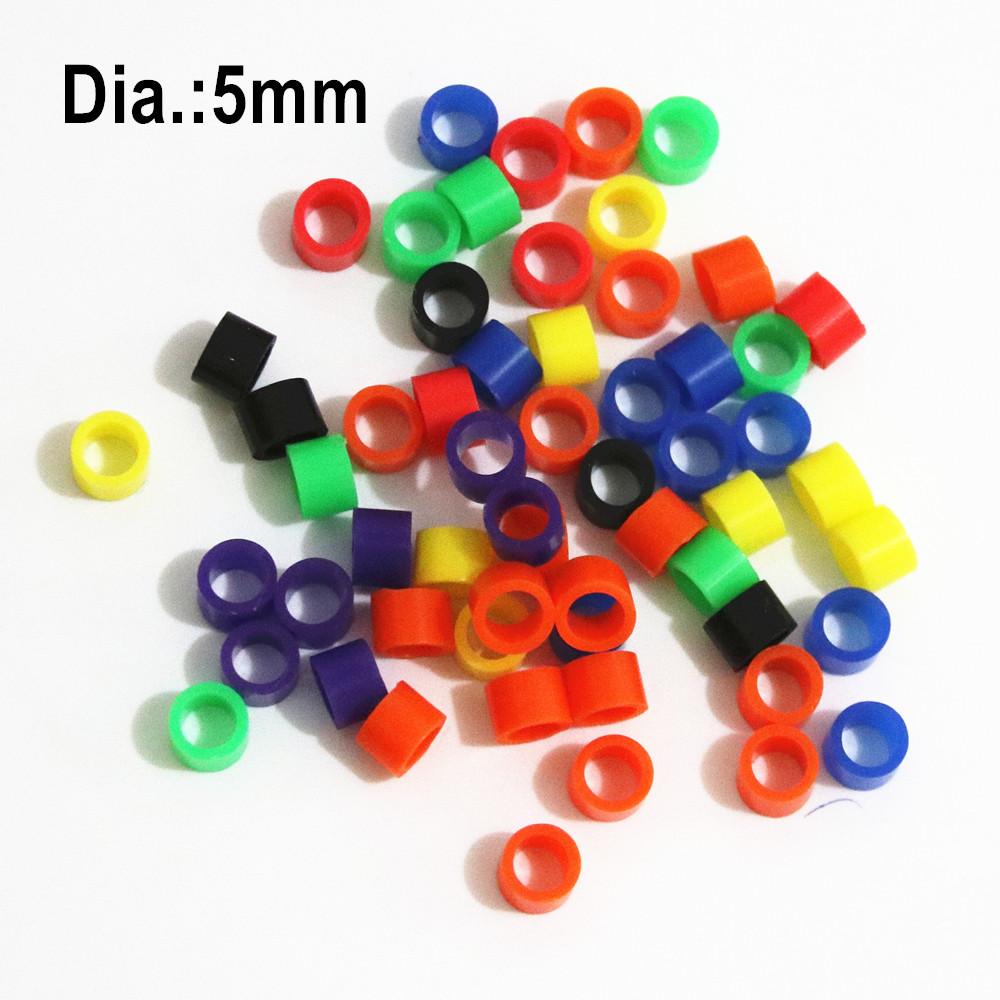 Автоклавируемые стоматологические универсальные силиконовые кольца с цветовым кодом, разноцветные кольца для наконечников или инструментов (Диаметр 7 мм/5 мм)