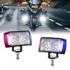 Motorcycle LED Driving Lights, 60W 6000LM 6000K3000K Super Bright Spotlights Waterproof Fog Lights