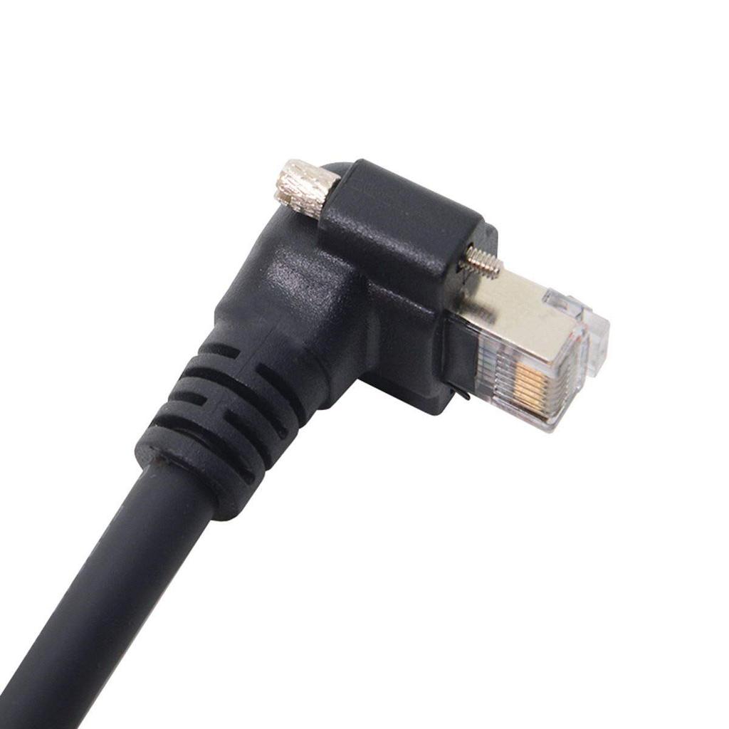 Гибкий патч-кабель Cablecc RJ45 Vision с винтовой фиксацией CAT6 для Gigabit Ethernet CCD-передачи данных и лотка, высокогибкий (Угол вверх)