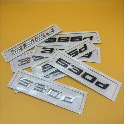 1 шт. 3D 325d 330d 525d 530d Эмблема Эмблема для задней крышки багажника автомобиля для 3 серии 5 серии Аксессуары Автоаксессуары Модификация автомобиля Детали для модификации автомобиля