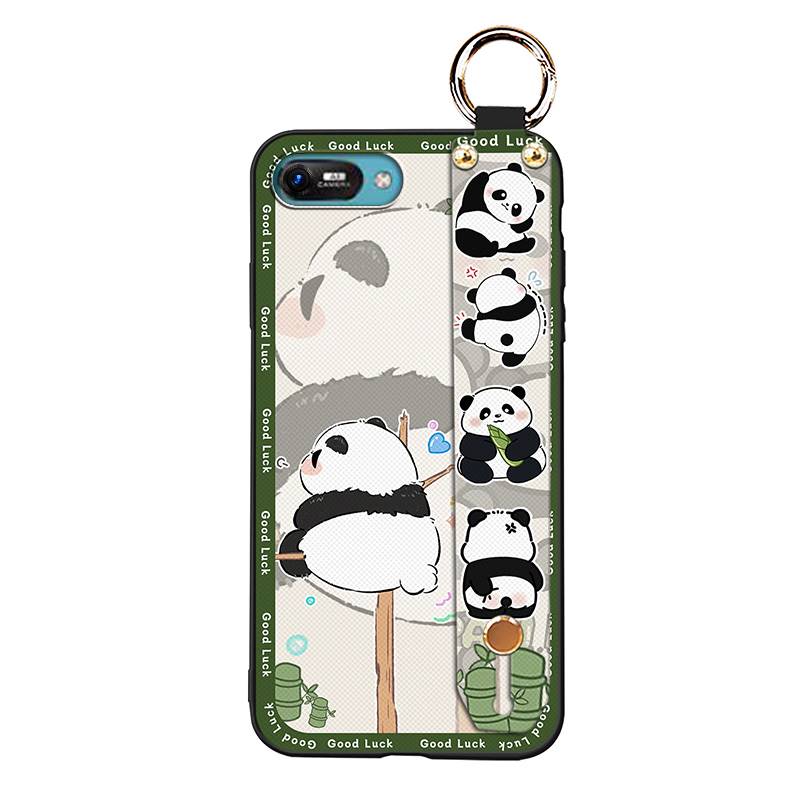 Panda Anti-knock Phone Case For Itel A25/A35/A25 Pro Waterproof Shockproof Back Cover Wristband Wrist Strap Soft case