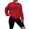 Women's Red Hoodie - Los Angeles Logo - - Red
