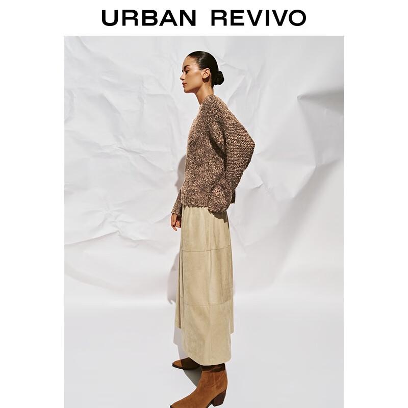 UR Women's Autumn Retro Mixed Yarn Knit Sweater UWH950107