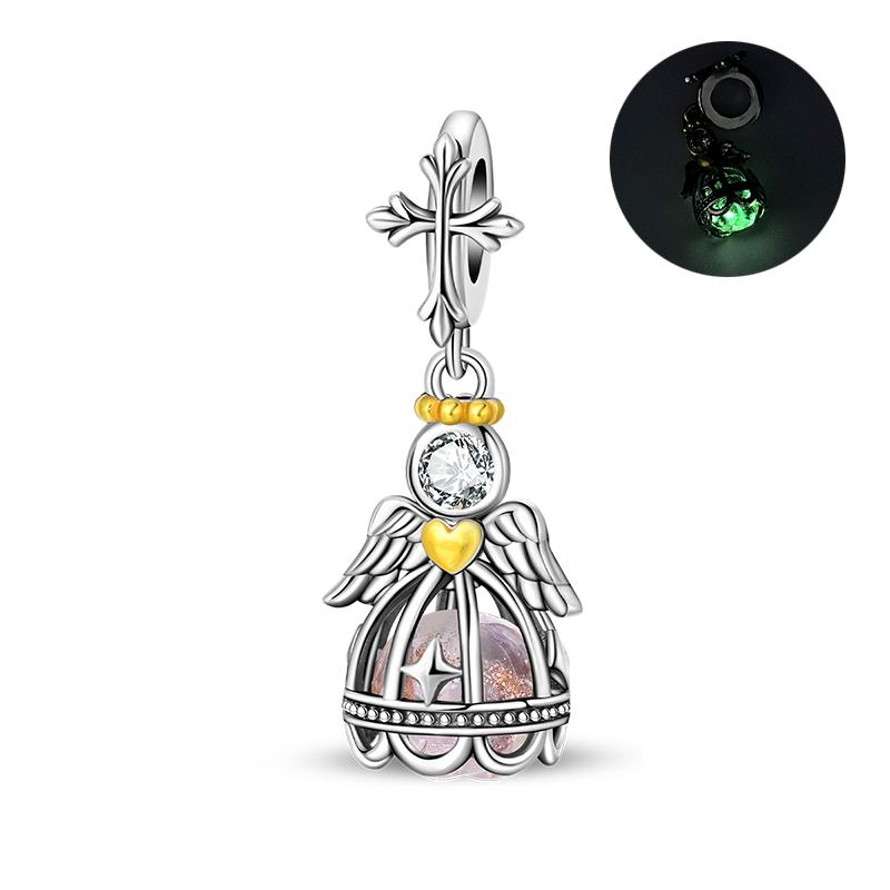 Copper Luminous Elf Glass Insect Planet Wish Bottle Pendant Fit Original Bracelet Diy Jewelry Original Design