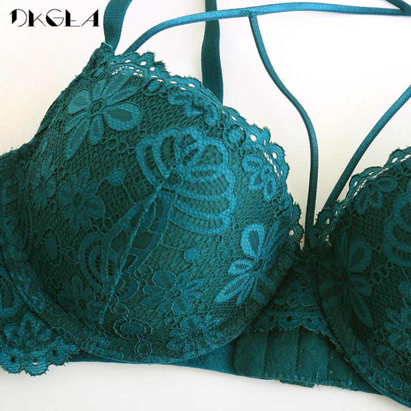 DKGEA Bandage Сексуальный комплект с бюстгальтером Push Up Толстый бюстгальтер