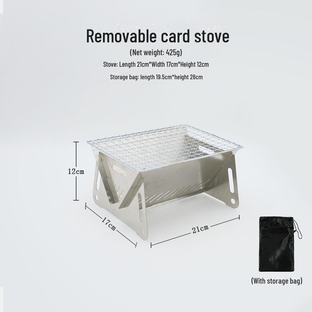 Компактная складная походная печь из нержавеющей стали