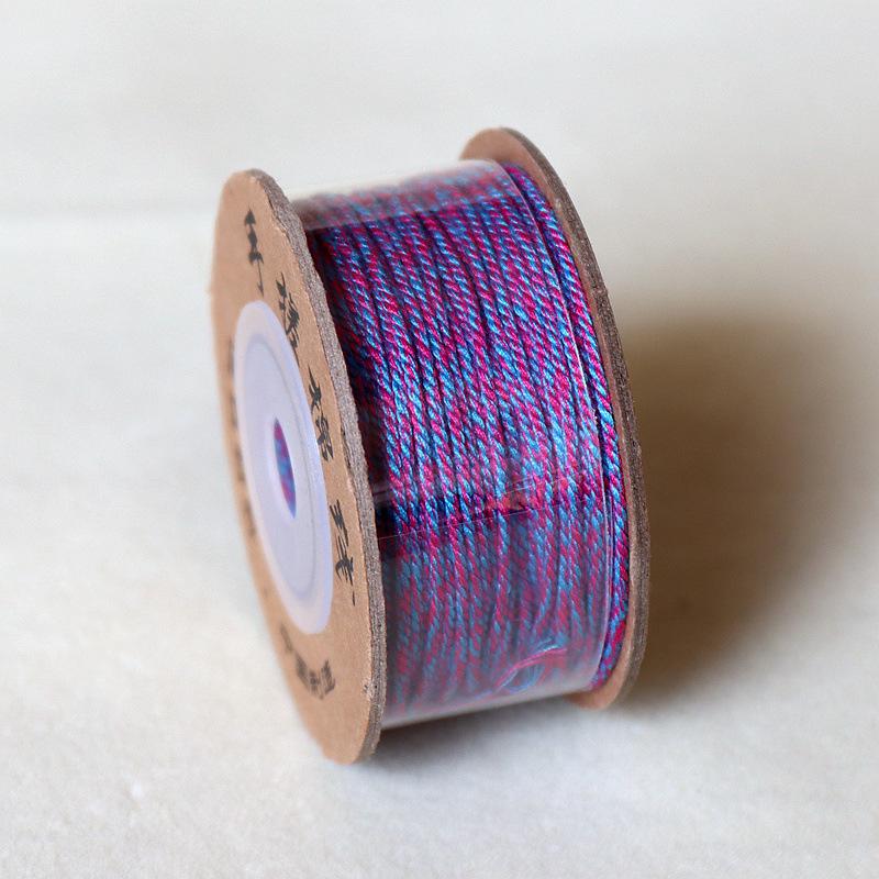 Hand-rubbed Multicolor Cotton Thread for DIY Prayer Beads Bracelet Stringing - Non-Elastic Woven Thread.