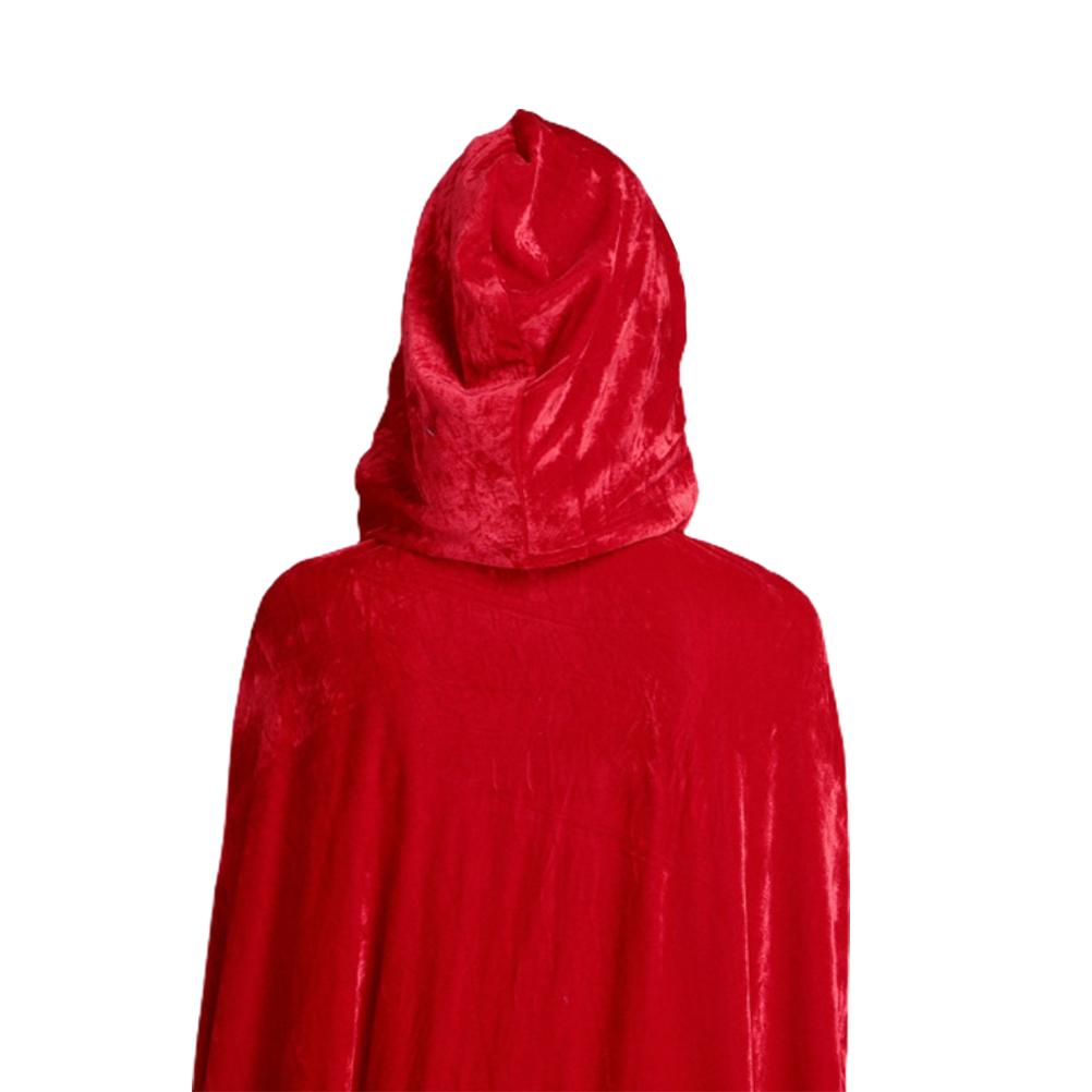 1,5 м Красный плащ с капюшоном Рождественский костюм Санта-Клауса Плащ Красный для рождественской вечеринки Косплей