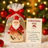 Little Pocket Christmas Hug Cute Mini Resin Santa Claus Ornaments with Encouragement Cards Pocket Hug
