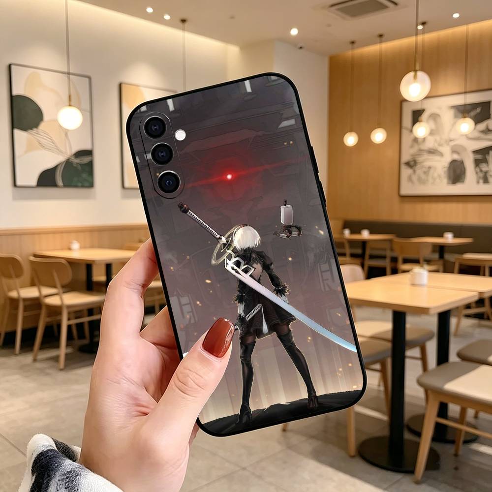 Чехол для телефона NieR A-Automata 2B 9s для Samsung Galaxy A73, A72, A71, A70, A53, A52, A51, Мягкий силиконовый черный чехол