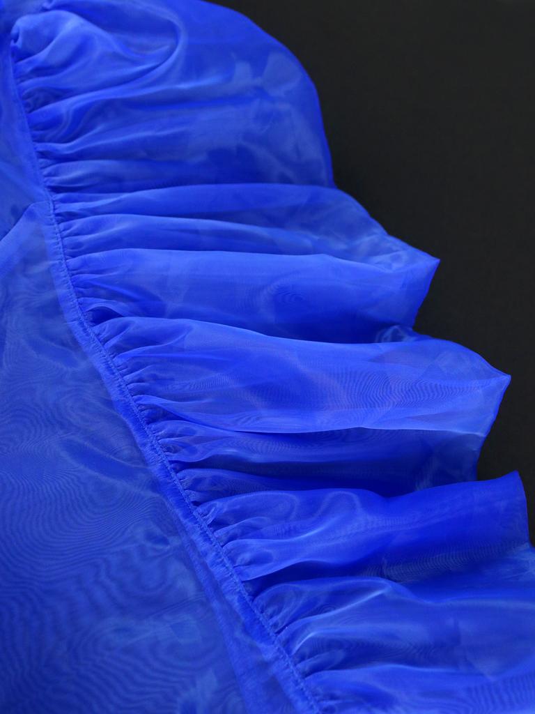 AOMEI Женские топы из органзы с круглым вырезом и галстуком-бабочкой, прозрачная блузка, сексуальная вечерняя клубная одежда, вечерние пуловеры, рубашки