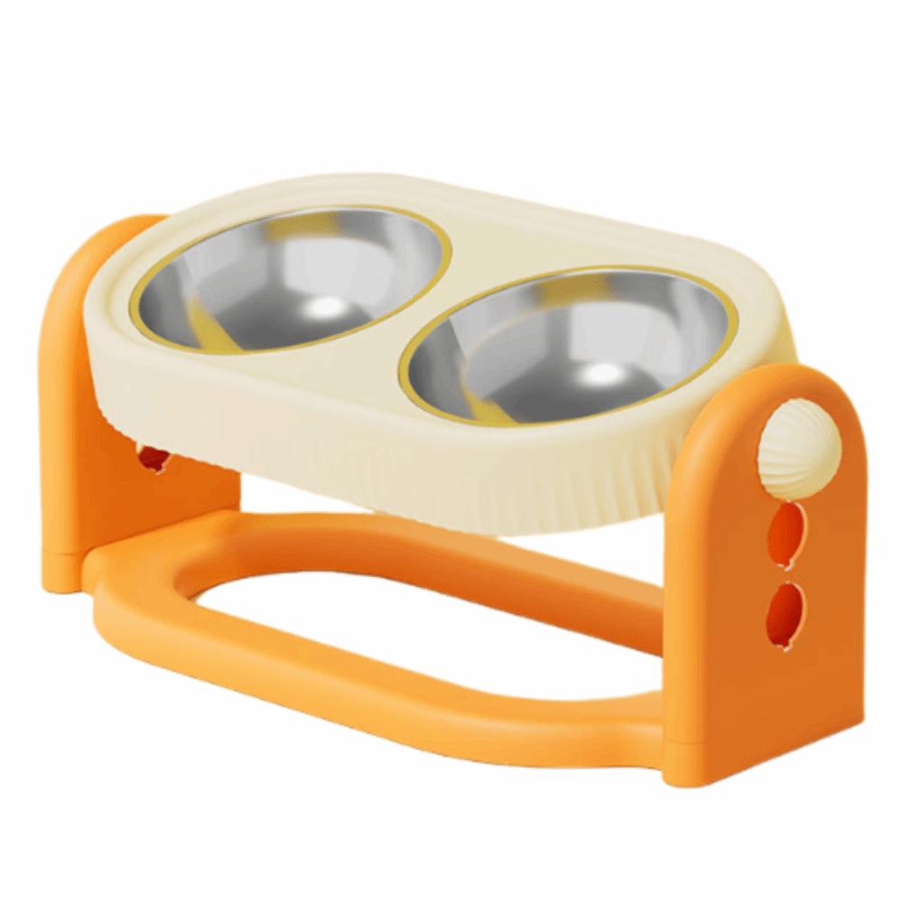 Вращающаяся миска для домашних животных на высоких ножках, нескользящая, с регулируемой высотой, для корма и воды кошек, против рвоты, с подставкой, дозатор корма для животных