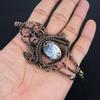 Dendrite Opal 999 Copper Wire Wrapped Pendant, Handmade Gemstone Jewelry Pendant Gift For Birthday