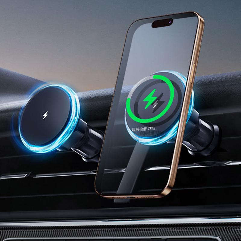 15W Car Phone Holder for Toyota Corolla Cross XG10 Hybrid 2022~2025 Magnetic GPS Support Wireless Charging Accessories iPhone