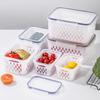 1/3Pcs Transparent Storage Box with Removable Colander Large Capacity Double Layer