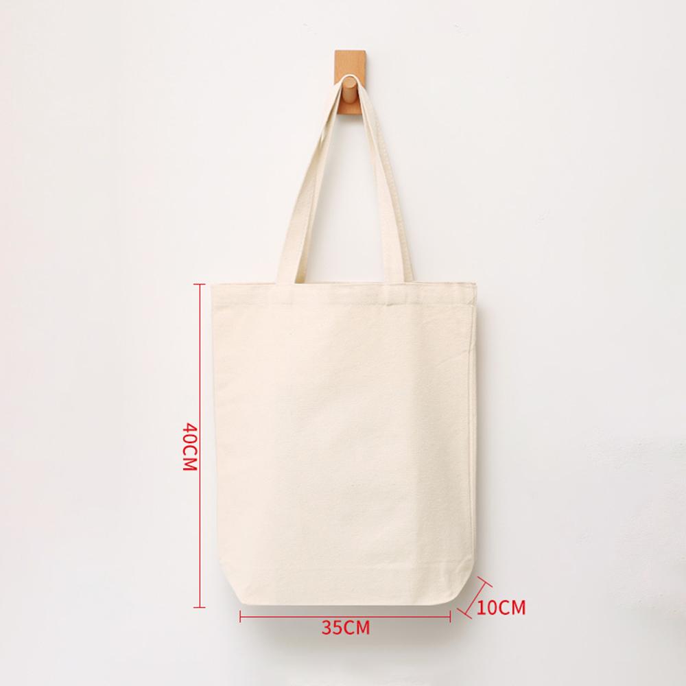 Folding Canvas Bag Reusable Shopping Bag Unisex Eco-Friendly Tote Bags Diy Shoulder Bag Grocery Handbag New