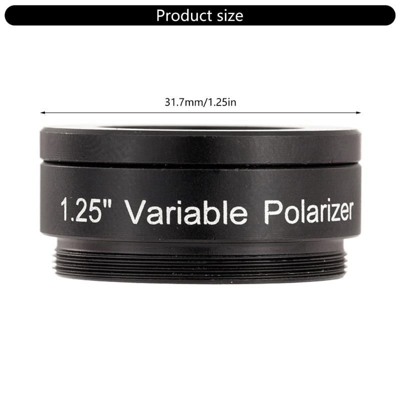 1.25inch Adjustable Linears Polarizing Filter for Telescopes Enhances Contrast and Reduces Glares for Clearer Astronomical