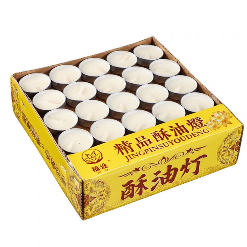 Long-Burning Odorless Buddha Butter Candle for Worship