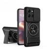 Магнитный чехол для телефона Motorola Moto G35 G55 G86 G53 G34 G56 G84 G64 G45 5G G54 Со сдвижной защитой камеры, кольцом-подставкой, крышкой