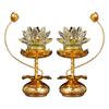 2pcs Lantern Lotus Shaped Flower Simulated Candlestick Ancestral Hall Supplies Pray for Auspiciousness Temple Home Decoration