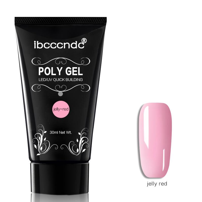 Новый 30 г акрил для ногтей Buider Poly Pink White Clear Crystal UV LED Builder Gel Slip Solution Инструменты для быстрого наращивания ногтей