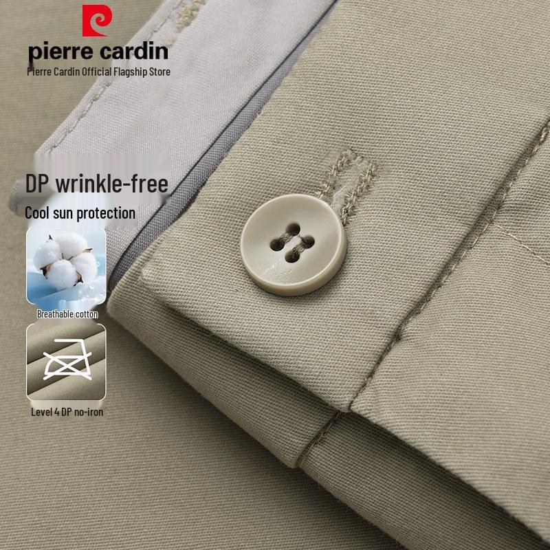 Pierre Cardin Мужские повседневные брюки прямого кроя из хлопка DP, не мнущиеся