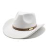 Woolen Western Cowboy Top Hat Jazz Hat Minority Style Fashion Hat Men'S And Women'S Couple Hat