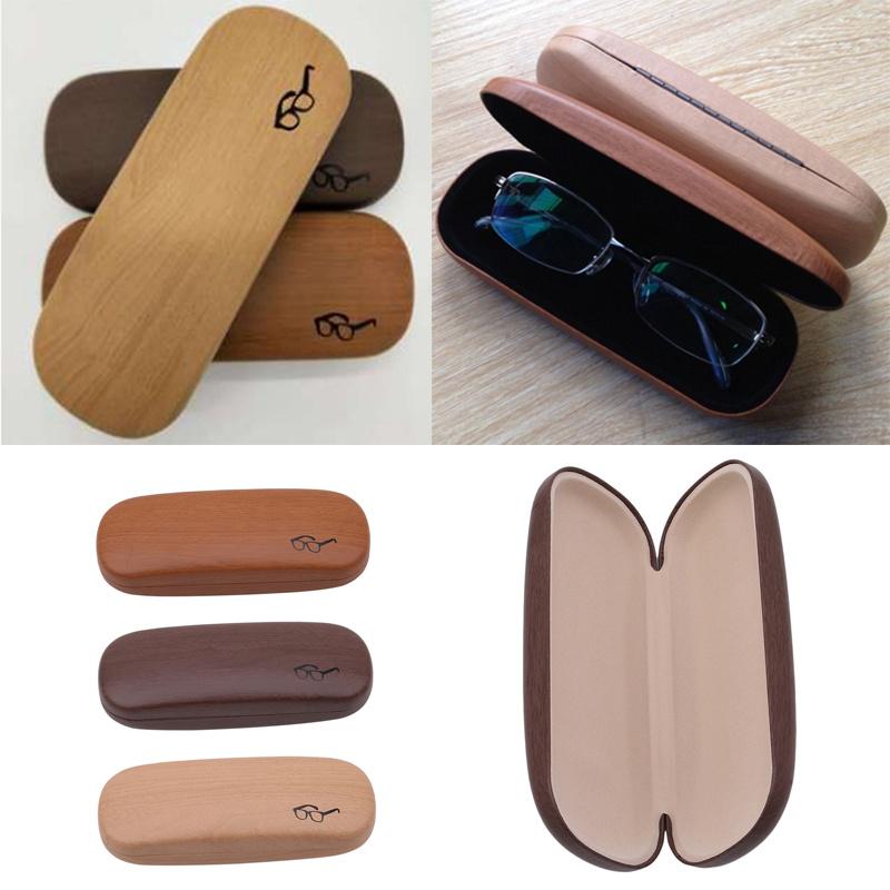 Прочный жесткий футляр для очков, деревянная коробка для солнцезащитных очков, унисекс, высокое качество, портативный, полезный, 1 шт., складные аксессуары, держатель для очков