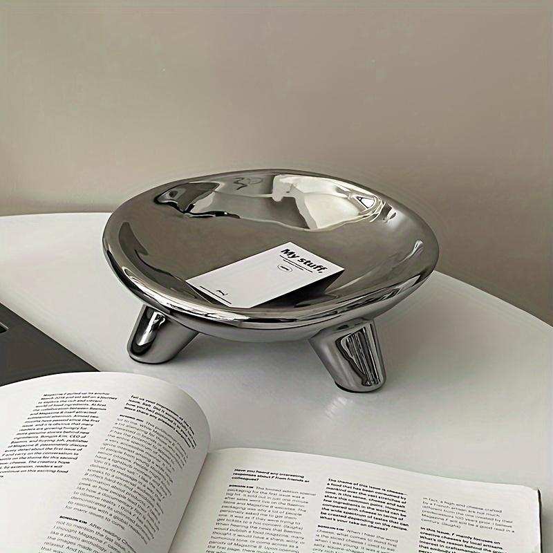 Нишевый дизайн Керамический поднос Фрукты Закуски Послеполуденный чай Бытовой поднос Обеденная тарелка Подача еды