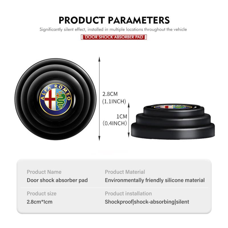 For Alfa Romeo 2026 Hot Sticker Car Door Shock Absorbing Pad Car Trunk Shock Insulation Pad For Alfa Romeo 159 Giulietta 156 147