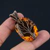 Tree of Life Citrine Gemstone Copper Wire Wrap Pendant Jewelry Gift For Woman