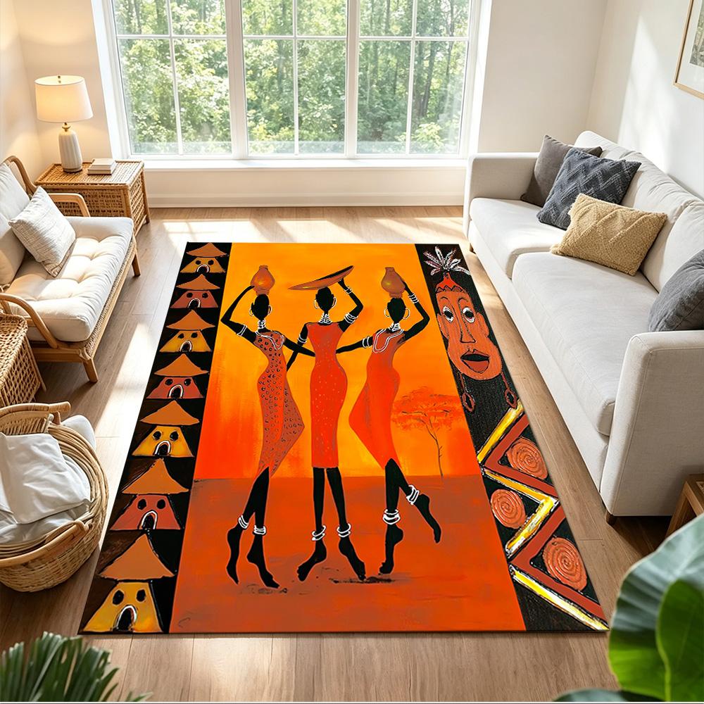 African Heritage And Tradition Non-Slip Home Carpet Design for Office Decor Living Room Bedroom Gift