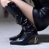Functional Style Spice Girls Boots Women's Spring New Catwalk Pointed Barbs High Heels But Knee High Boots