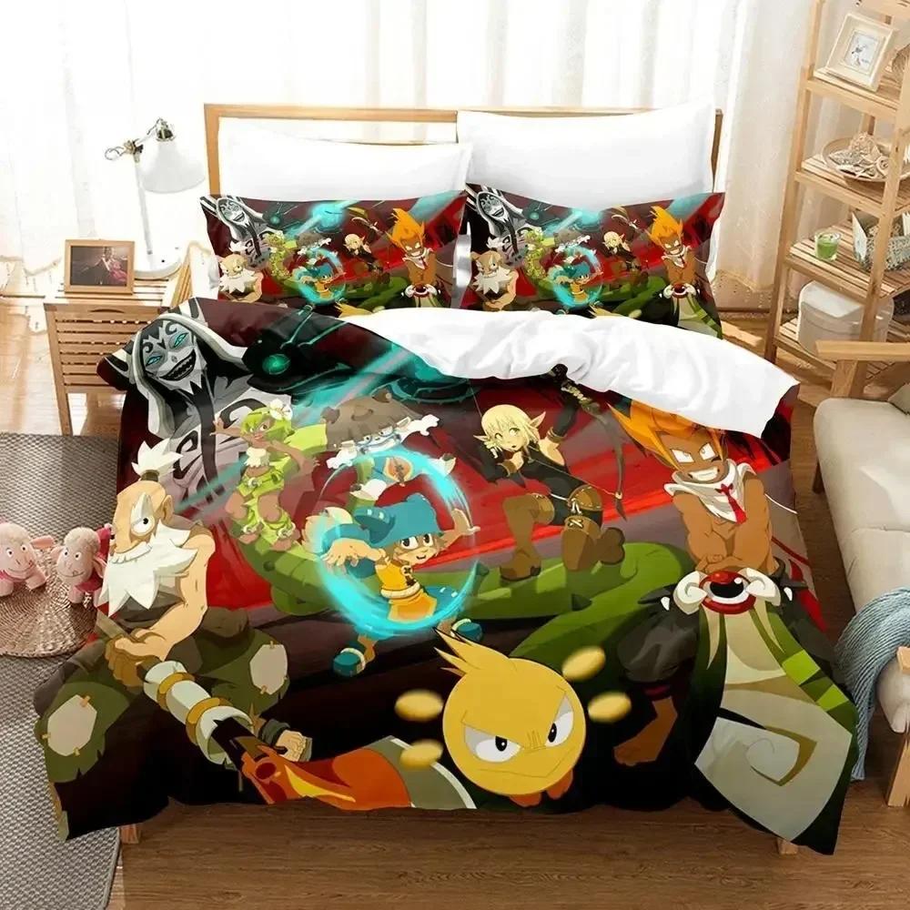 Wakfu Bedding Set Printed Bed Set With Pillowcase Bed Duvet Cover Soft Queen King Size Bedclothes Home 3D Print Bed Sheet Set