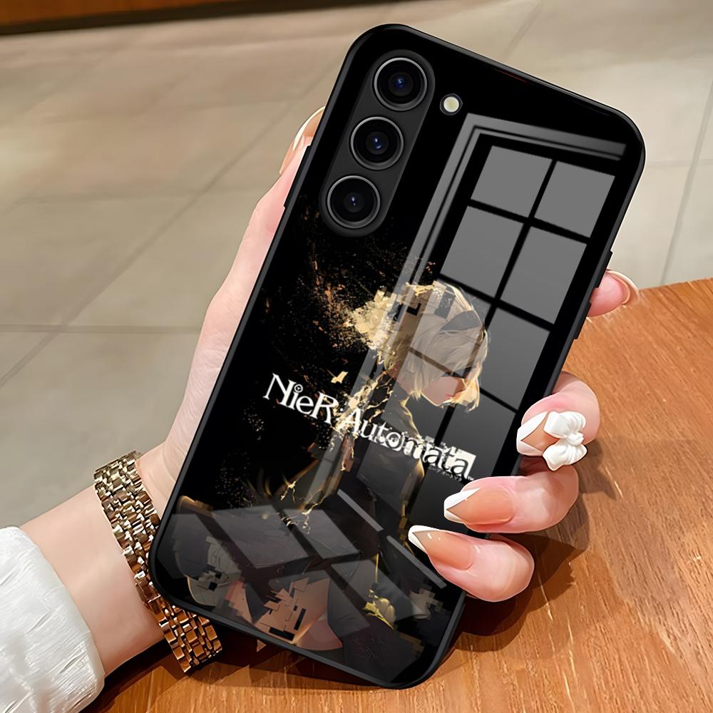 Игровой чехол для телефона Nier Automata для Samsung S26 S25 Edge Ultra S23 S22 S21 S20 Ultra Plus S24 Fe A54 A53 A25 Стеклянная крышка