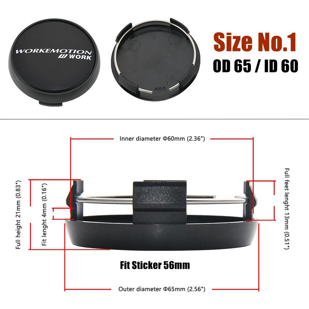 WORK EMOTION Wheel Center Cap 65mm VS EQUIP MEISTER Emblem Sport Rim Hubcap 66mm Wheel Cover Cap 68mm Car Styling Accessories