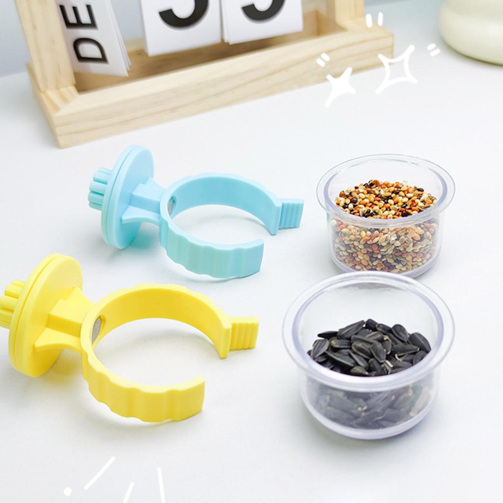 2 шт. прочные миски для птиц из ПЭТ, кормушка с зажимами для корелл, попугаев, ара, зябликов, неразлучников, мелких животных