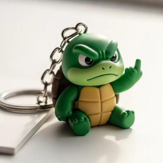 Middle Finger Animal Keychain Wolf Cow Pig Tiger Elephant Shape