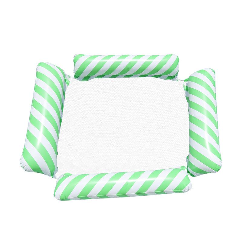 1шт четыре трубки диагональная полосатая надувная плавающая кровать переносная сторона надувная ПВХ плавающая кровать пляж многоцветный