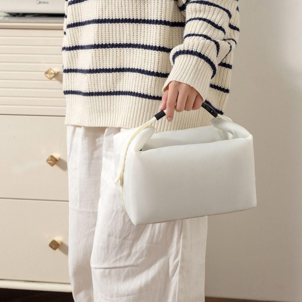 Portable Oxford Cloth Lunch Box Bag Large Capacity Waterproof Insulated Tote Bag Thickened with Handle Food Thermal Handbag