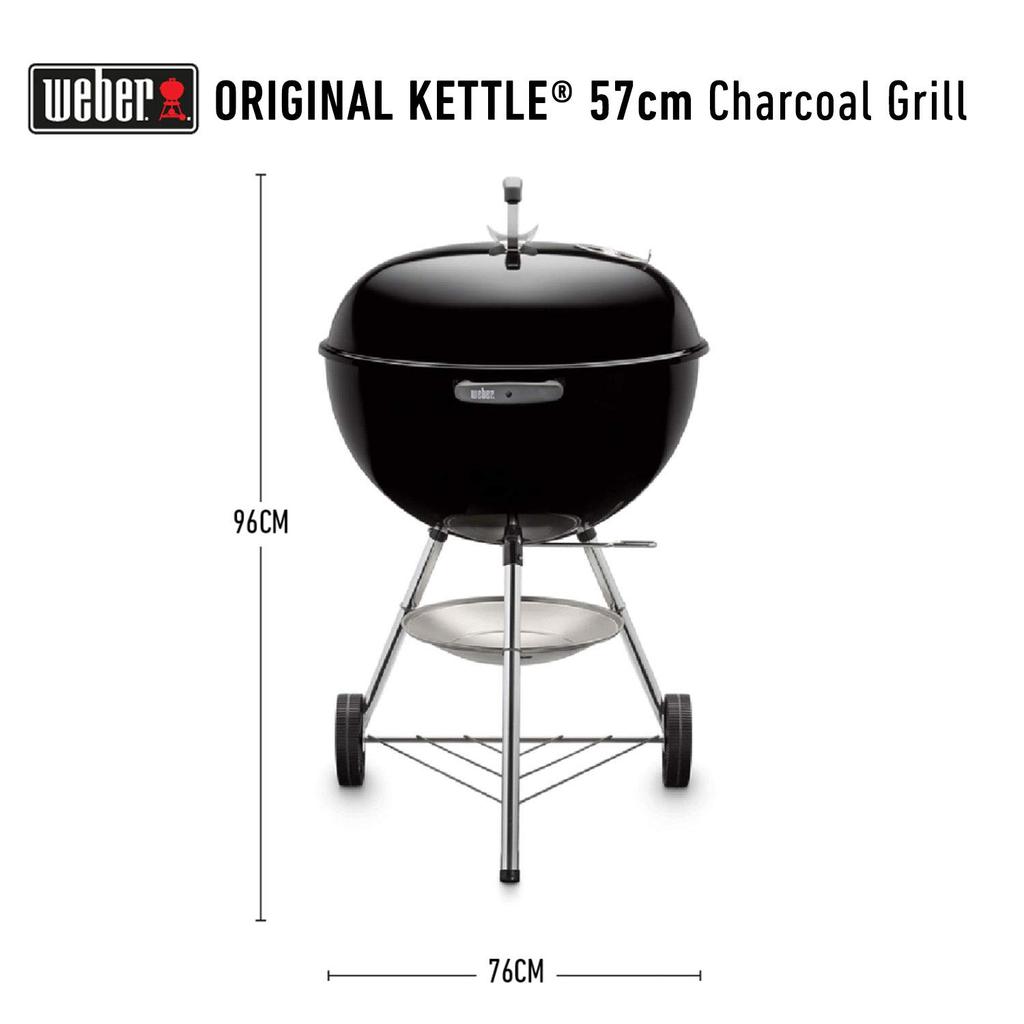 Weber Barbecue Diameter Original For Bonfire Stand Japanese Product 10 Year Thermometer Included 1341308 Black Stove, 57cm, Kettle, Charcoal, Camping,