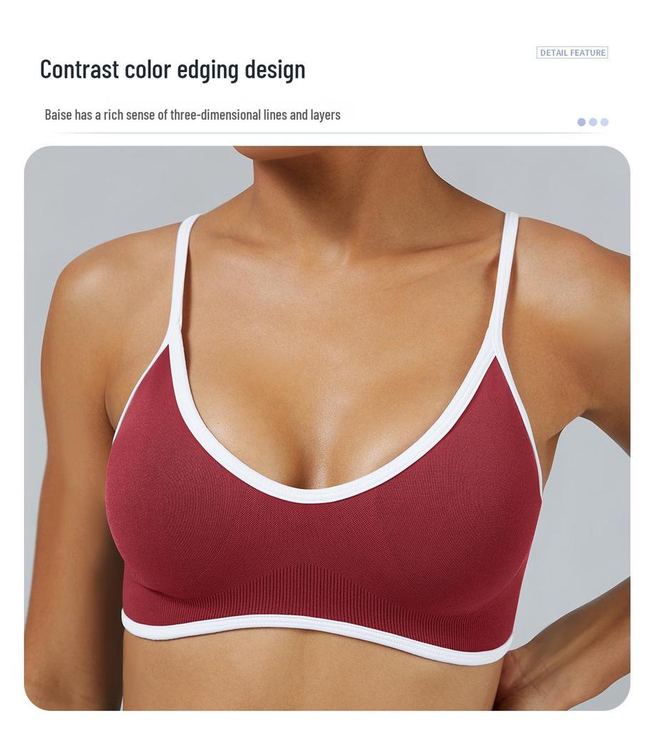 Спортивный бюстгальтер Colorblock с перекрестными лямками, ударопрочный, для йоги и фитнеса на открытом воздухе